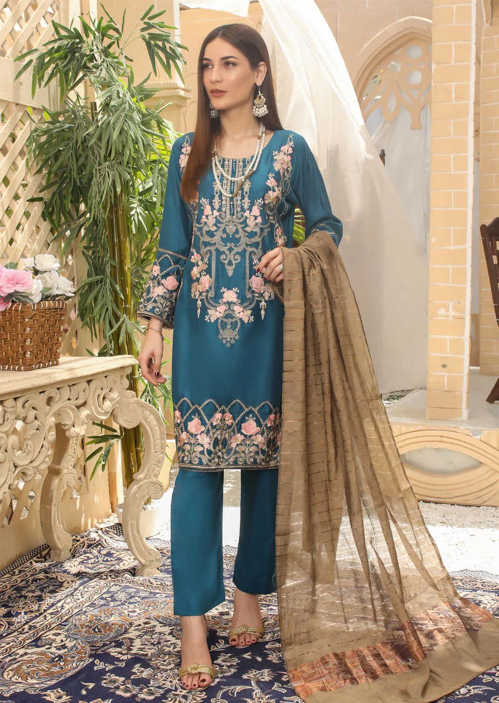 KLD203 Rosewood - Readymade Teal Viscose Suit