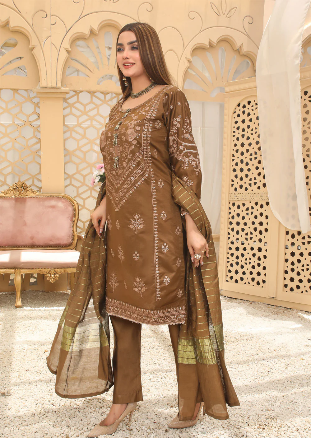 KLD204 Rustic - Readymade Brown Suit - Image 2