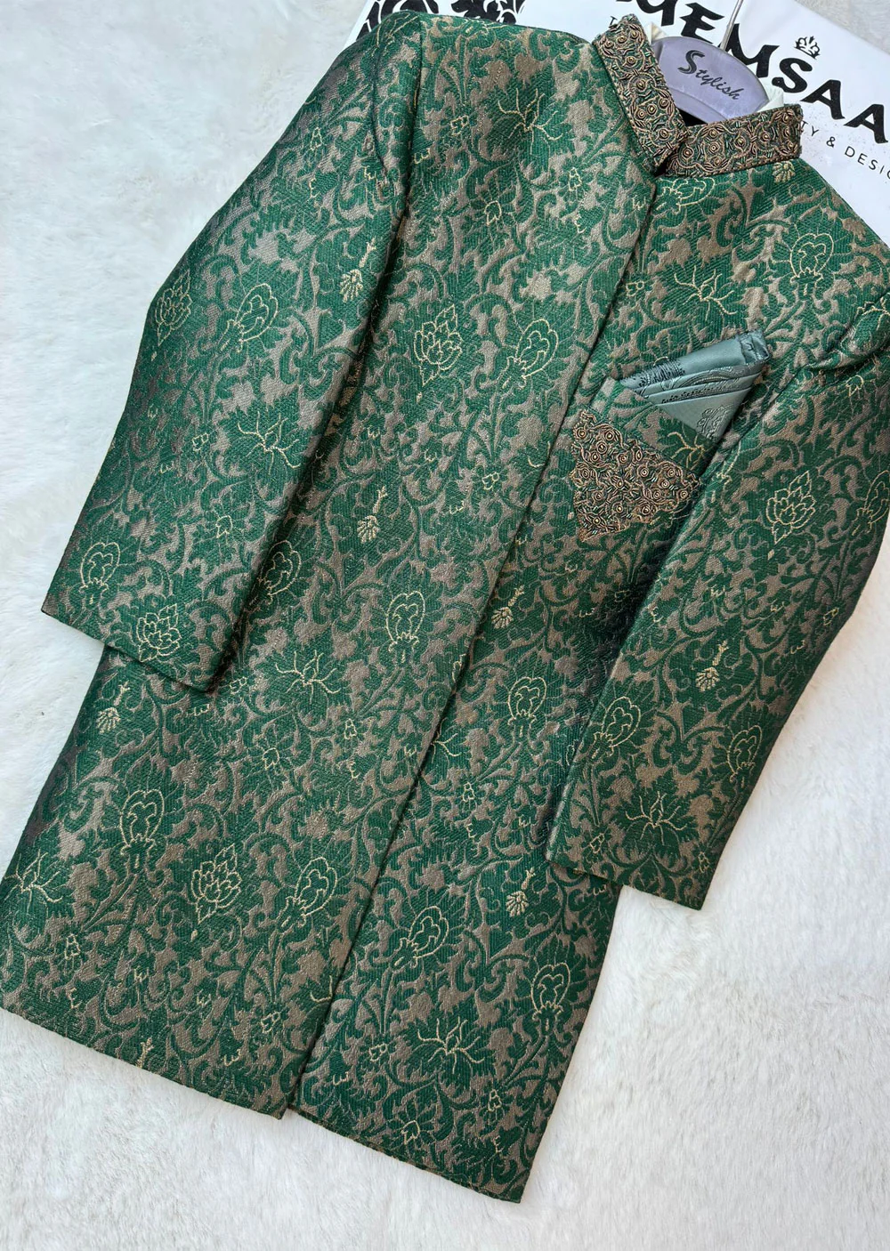 KS-1098 Boys Premium Salwar Kameez Prince Coat Set