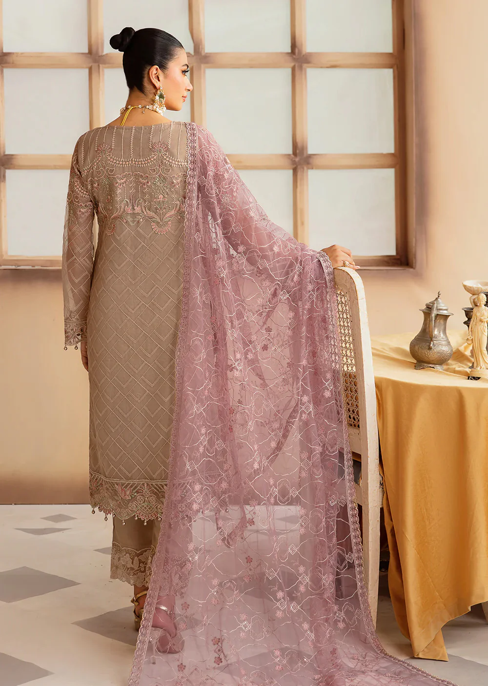 M-1206 Minhal Ramsha Organza Suit - Image 2