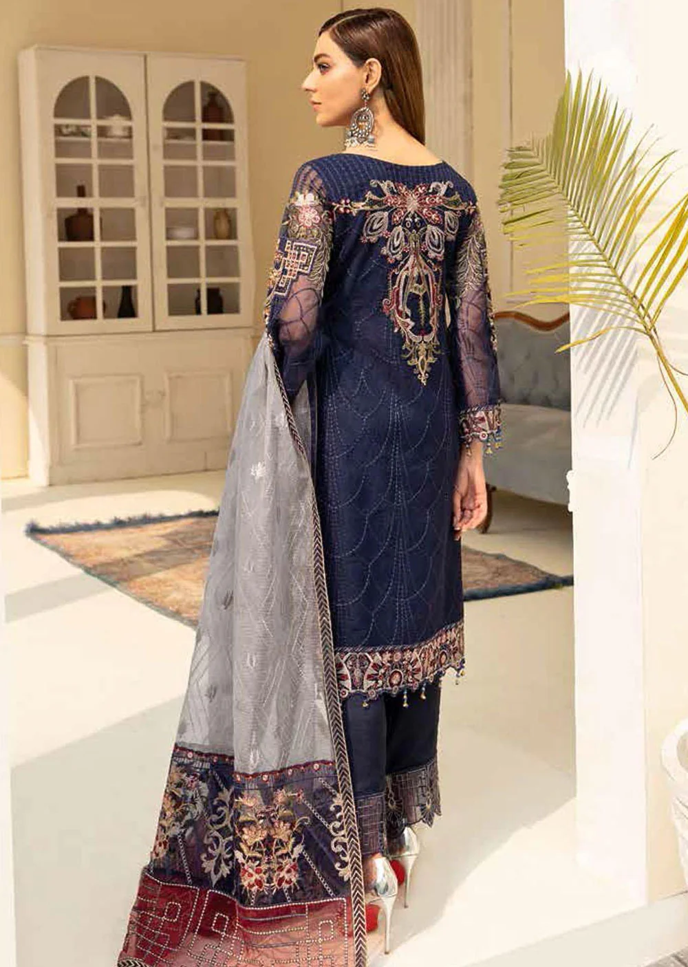 M-508 Readymade Minhal Organza Suit - Image 2