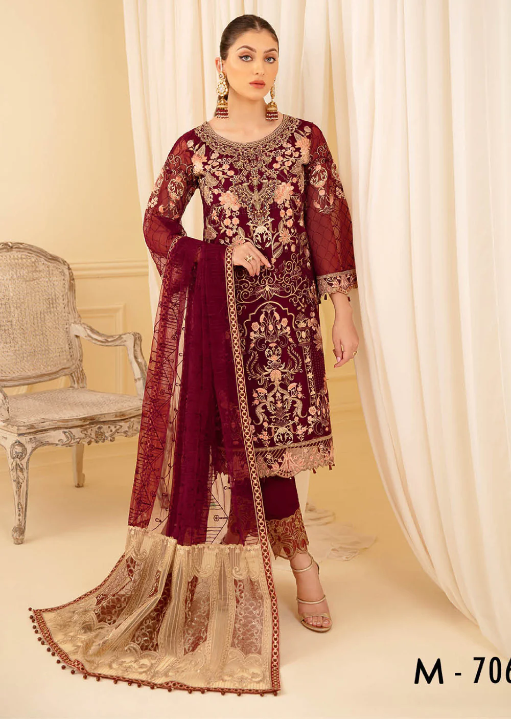 M-706-R - Readymade - Ramsha Minhal Vol 7 2024