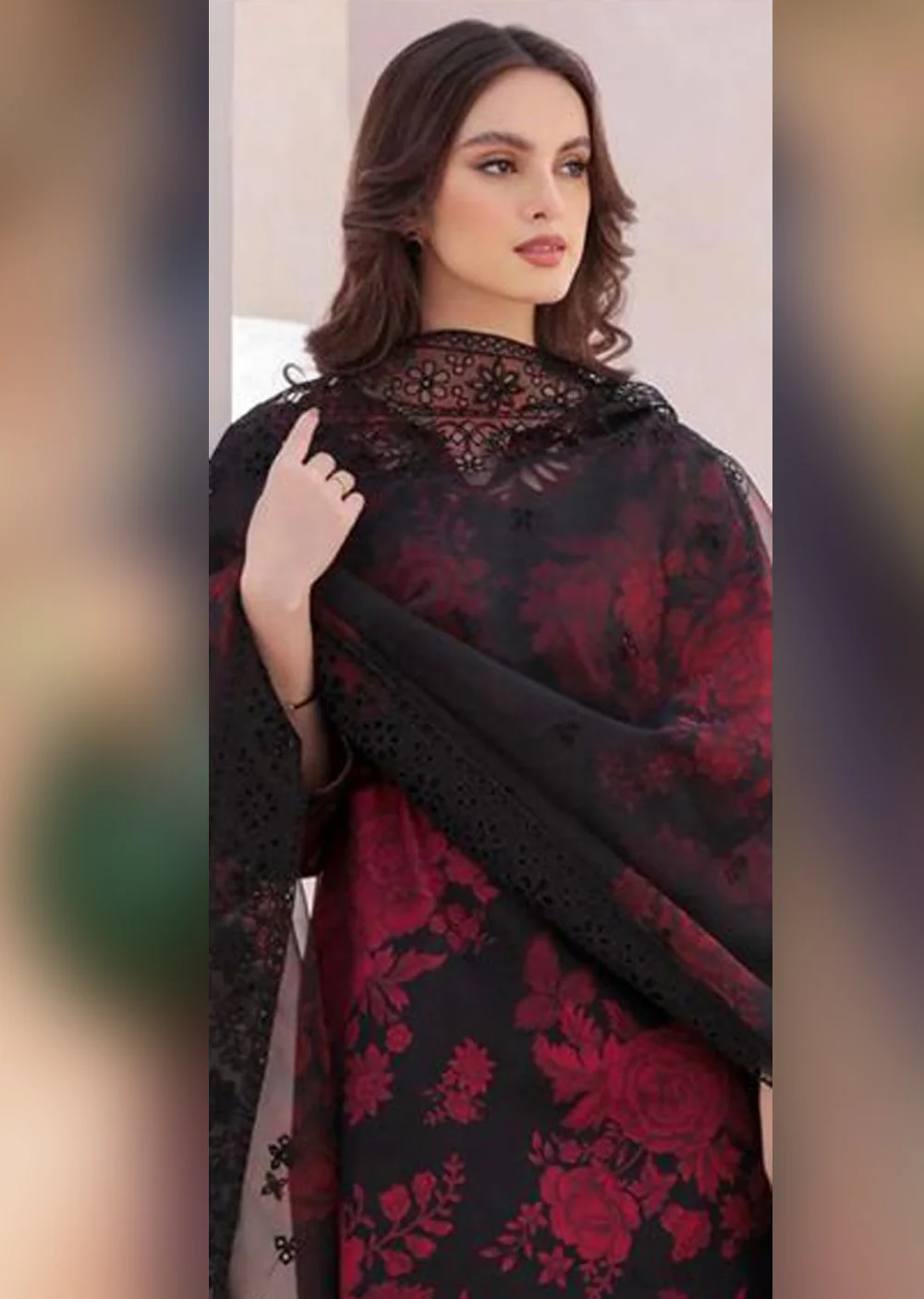 BTYR-01 - Black/Mrn - Baroque Inspired Dhanak Suit 2025 - Image 2