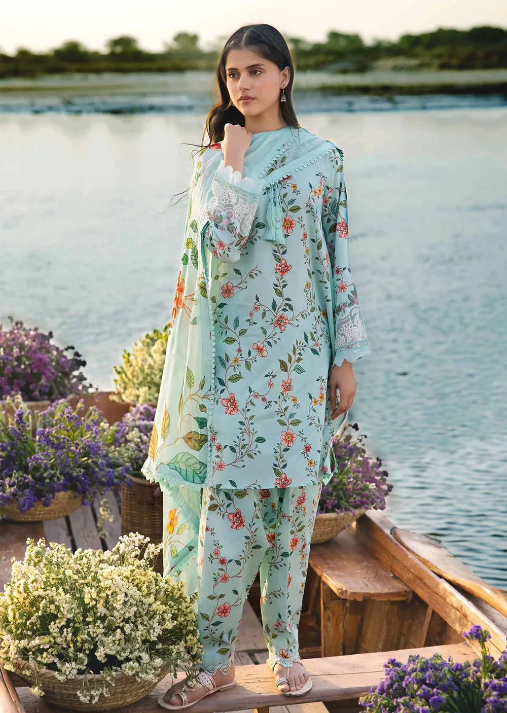 MBCS-406-B - Readymade - Maria B M.Basics Lawn Collection 2024