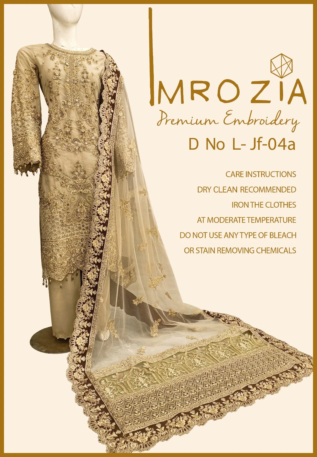 MBDR-04-A - Readymade - Imrozia Embroidered Net Collection 2025