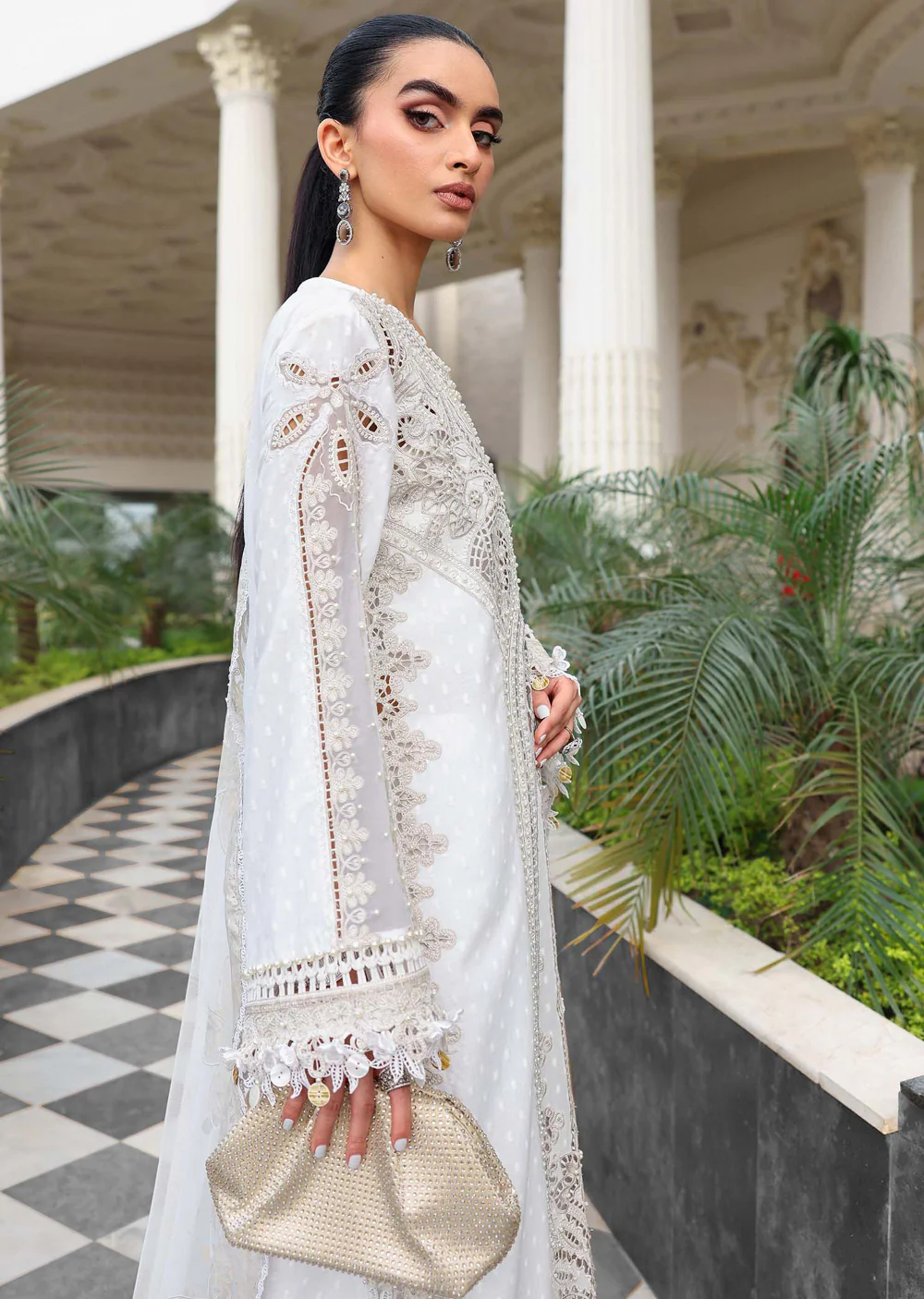 MCB-D1 3 Piece Unstitched Embroidered Jacquard Lawn Suit - Image 3