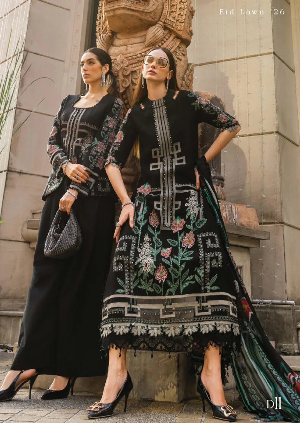 MCB-D11 3 Piece Suit Unstitched Embroidered Lawn - Image 3