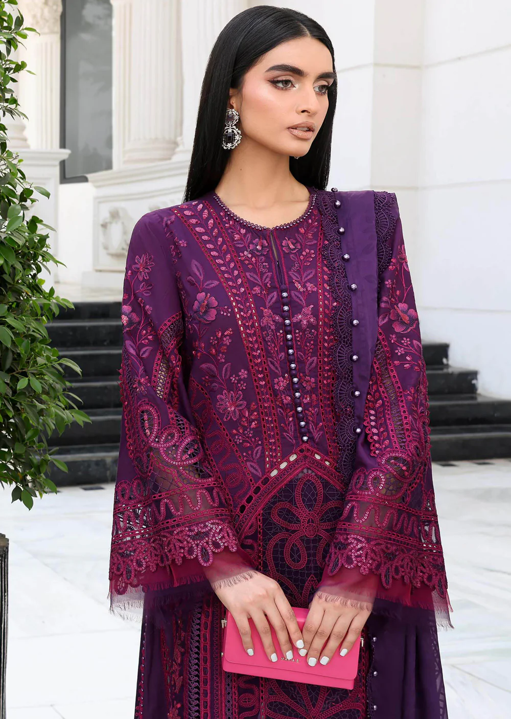 MCB-D14 3 Piece Unstitched Embroidered Lawn Suit - Image 2
