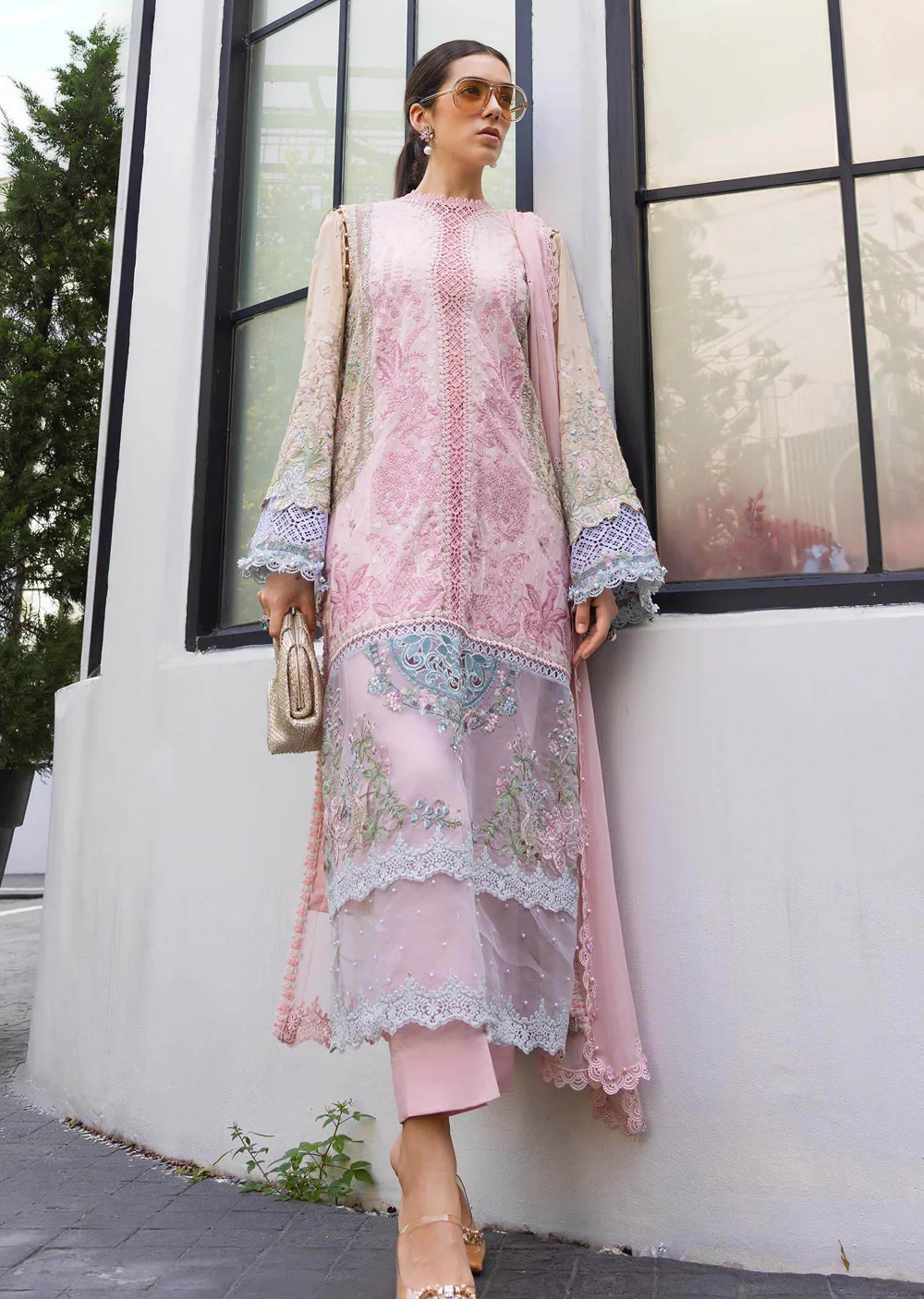 MCB-D9 3 Piece Unstitched Embroidered Lawn Suit - Image 5