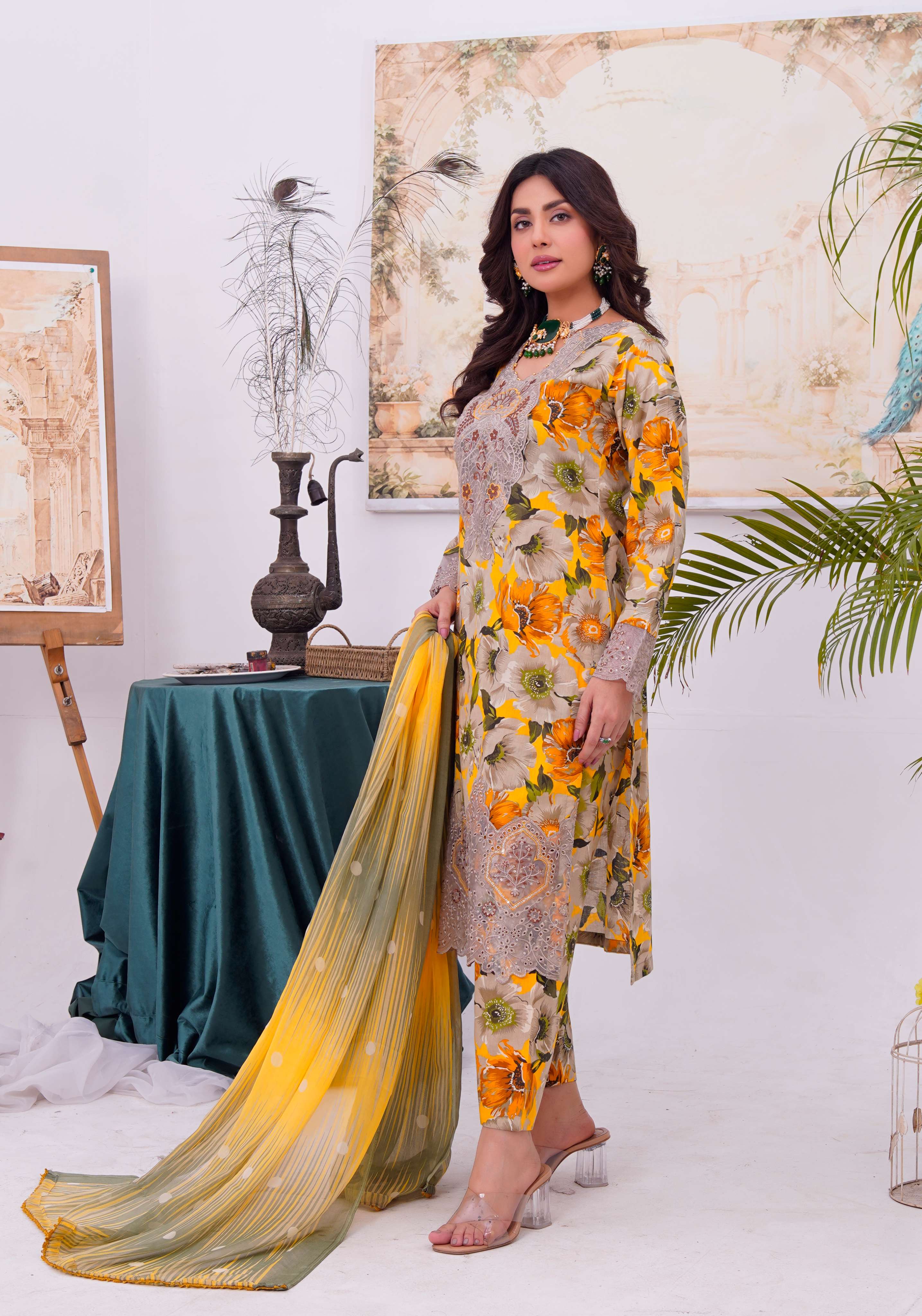 MDNA-03 - Skin Embroidered Lawn Outfit - Image 3