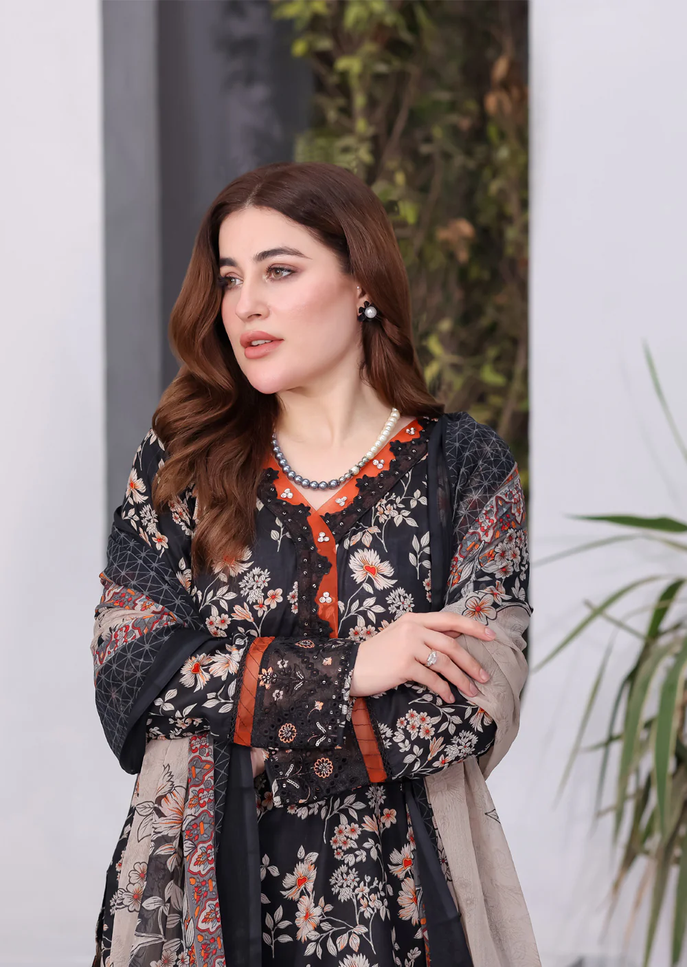 MDNA-18 - Black Embroidered Lawn Outfit - Image 3