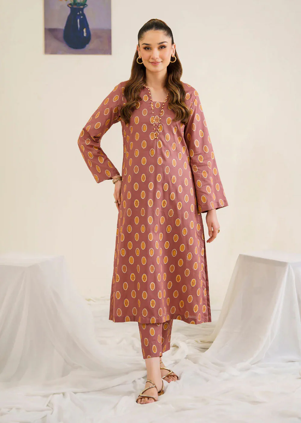 Meena - Readymade 3 Piece Cotton Suit - Image 4