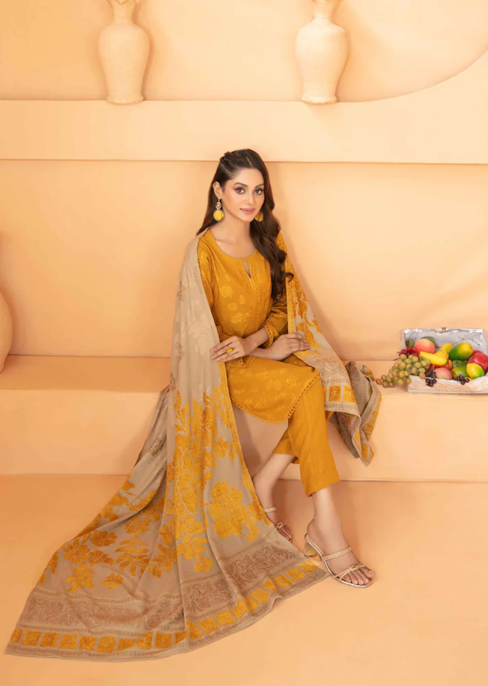 MHZ-3726 - Mahzala Jacquard Suit by Tawakkal 2025 - Image 2
