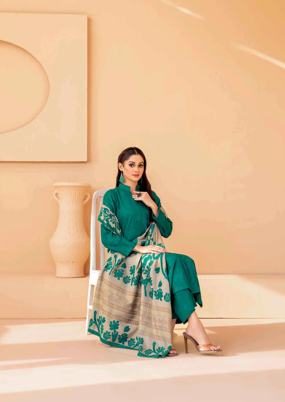 MHZ-3729 - Mahzala Jacquard Suit by Tawakkal 2025 - Image 2