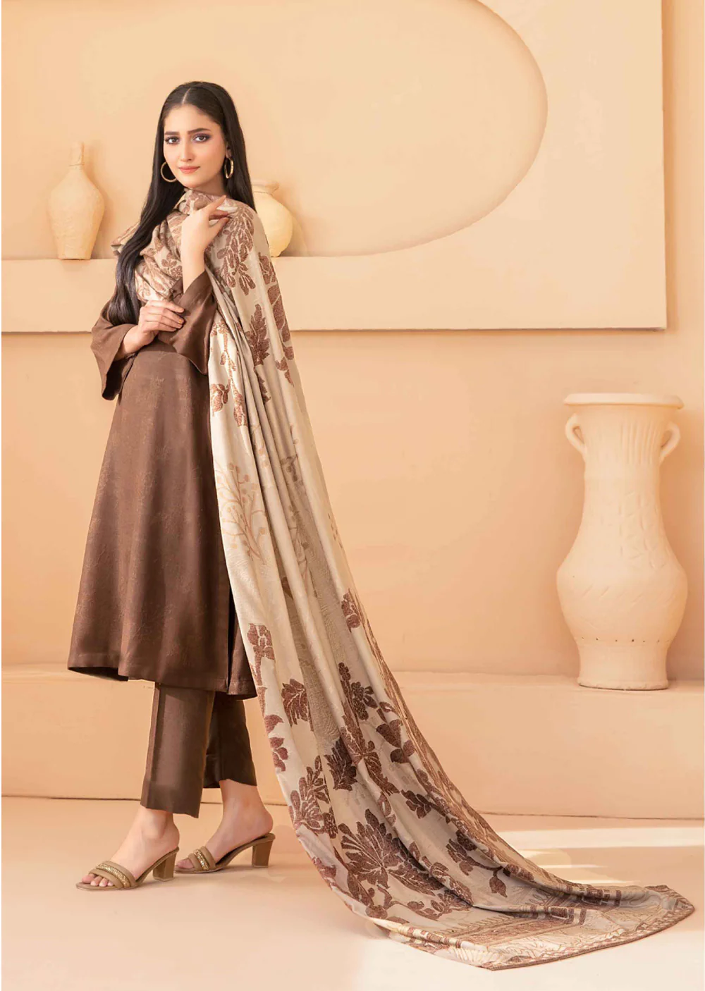 MHZ-3730 - Mahzala Jacquard Suit by Tawakkal 2025