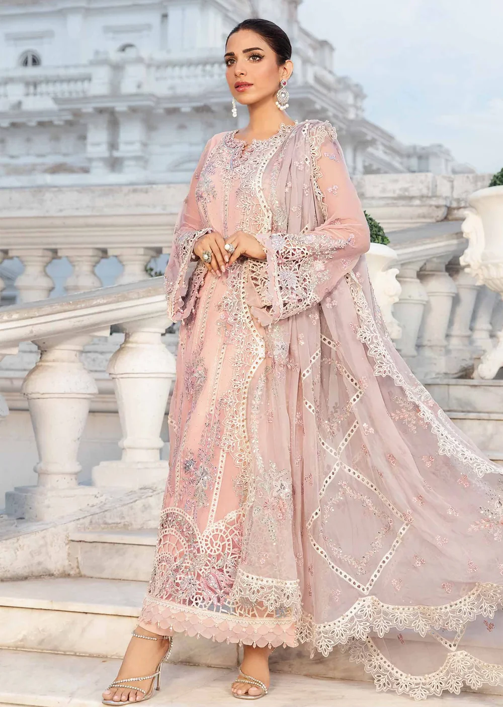 MPC-24-106 - Unstitched - Maria B Embroidered Chiffon 2024