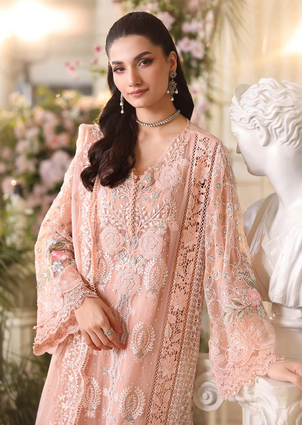 MPC-D4 Maria B Embroidered Chiffon Suit