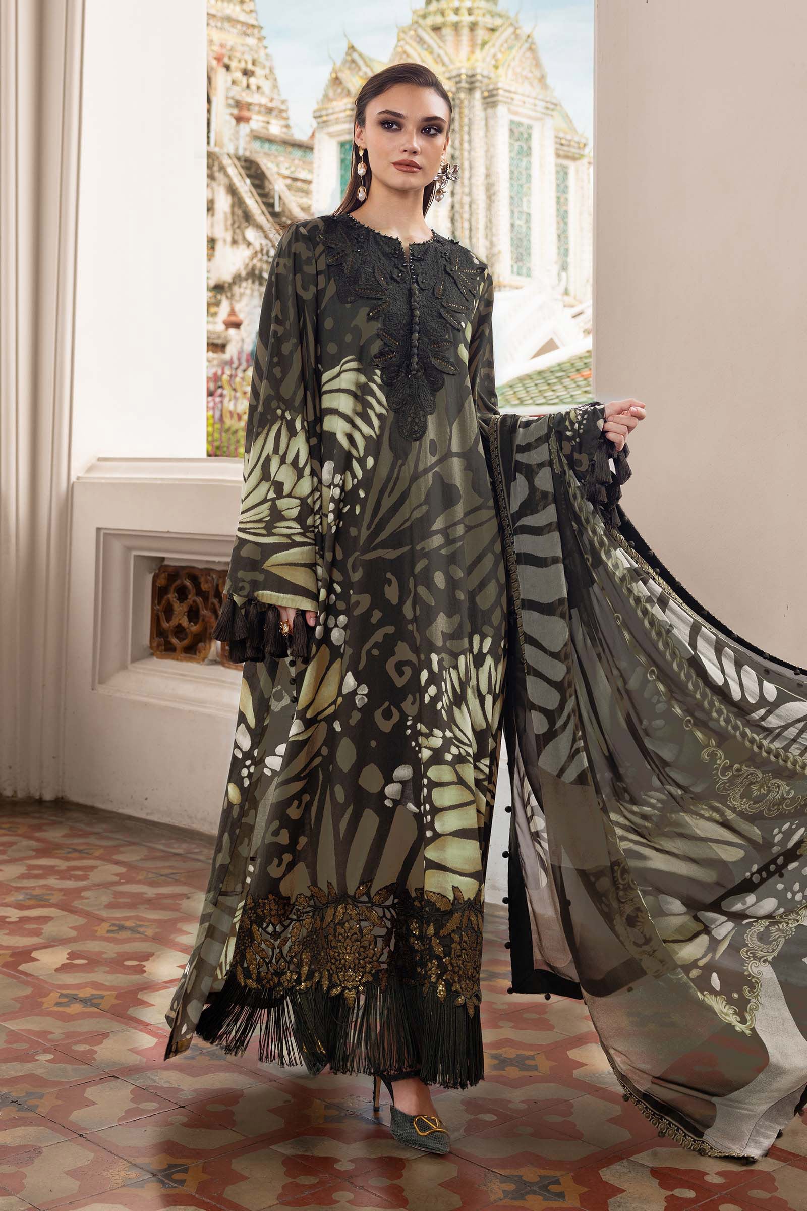 MPT-2809-A Unstitched - Maria B MPRINTS Collection 2025 - Image 4