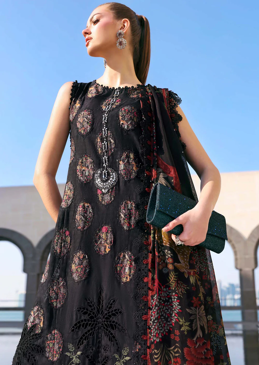 MPT2605-B Unstitched - Maria B LUXE LAWN 2026 - Image 4