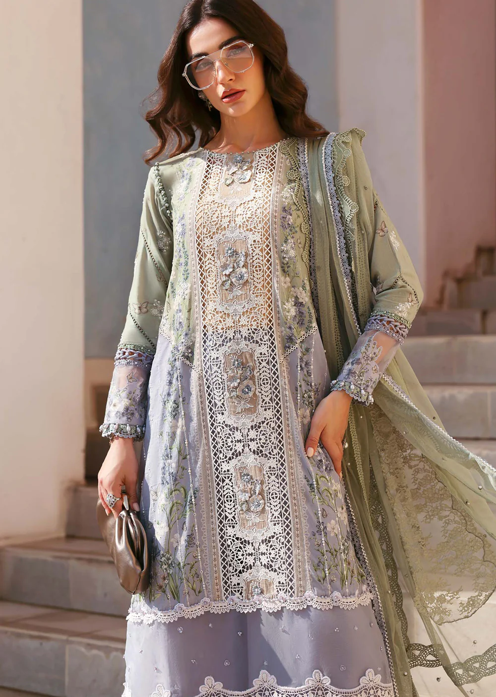 MPT2606-B Unstitched - Maria B LUXE LAWN 2026 - Image 2