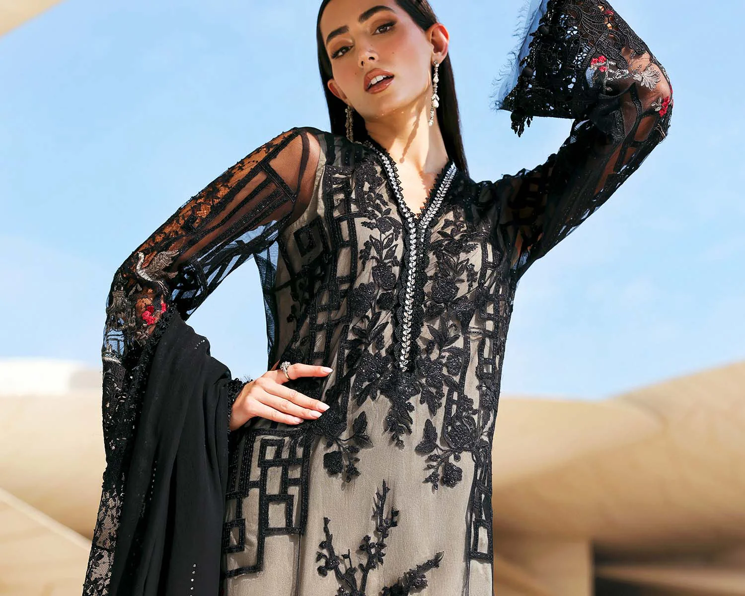 MPT2607-B Unstitched - Maria B LUXE LAWN 2026 - Image 2