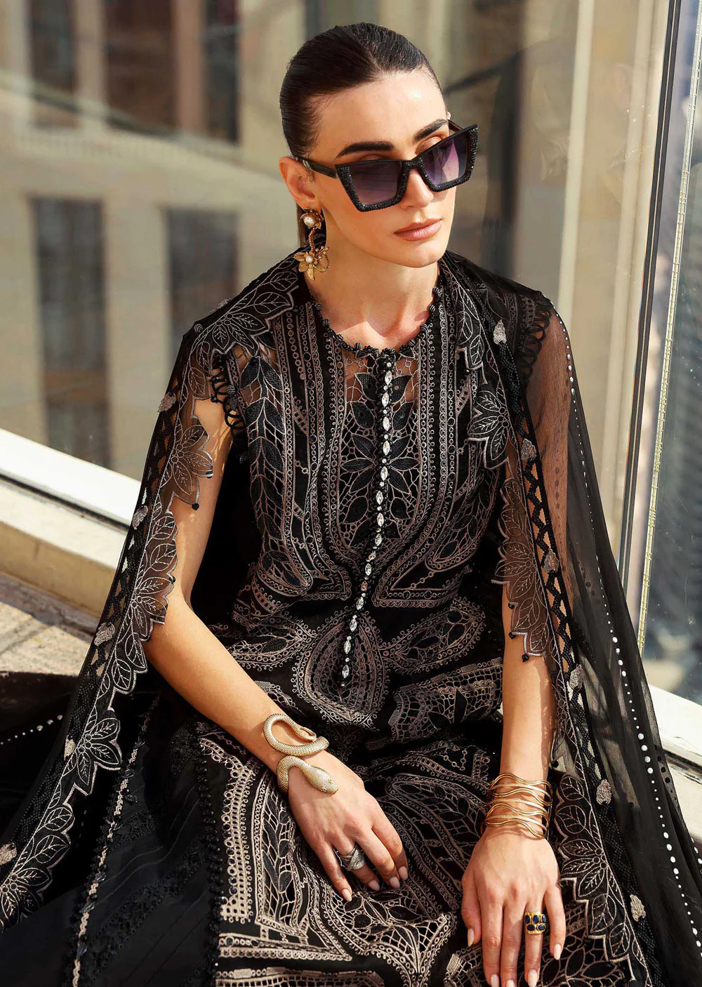 MPT2608-B Unstitched - Maria B LUXE LAWN 2026 - Image 4