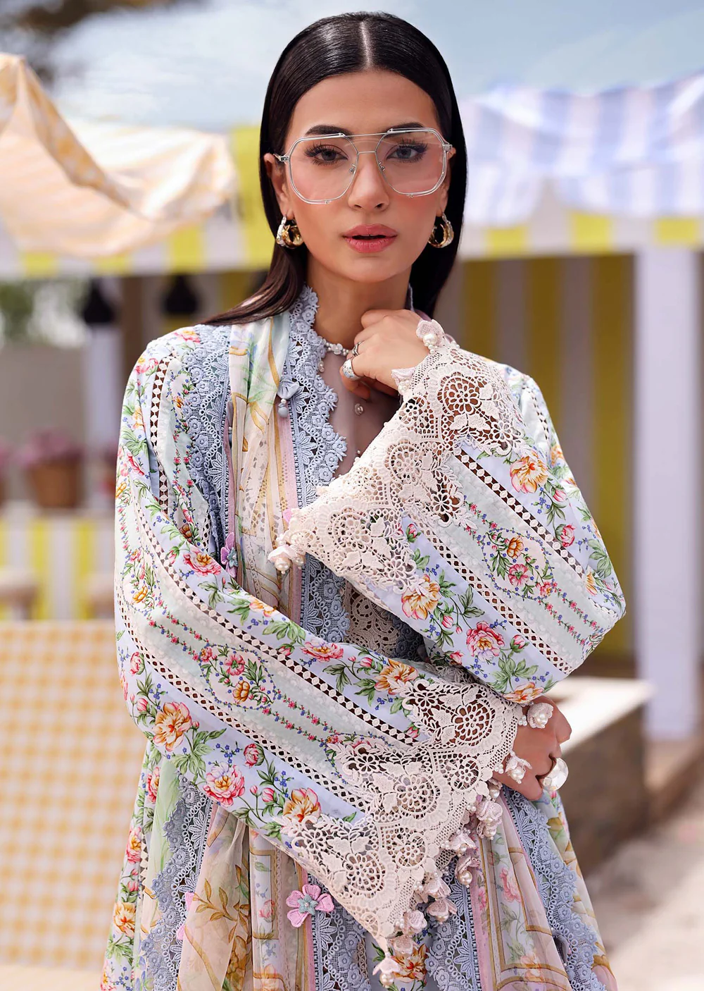 MPT30-10-B Maria B M prints Lawn Suit - Image 3