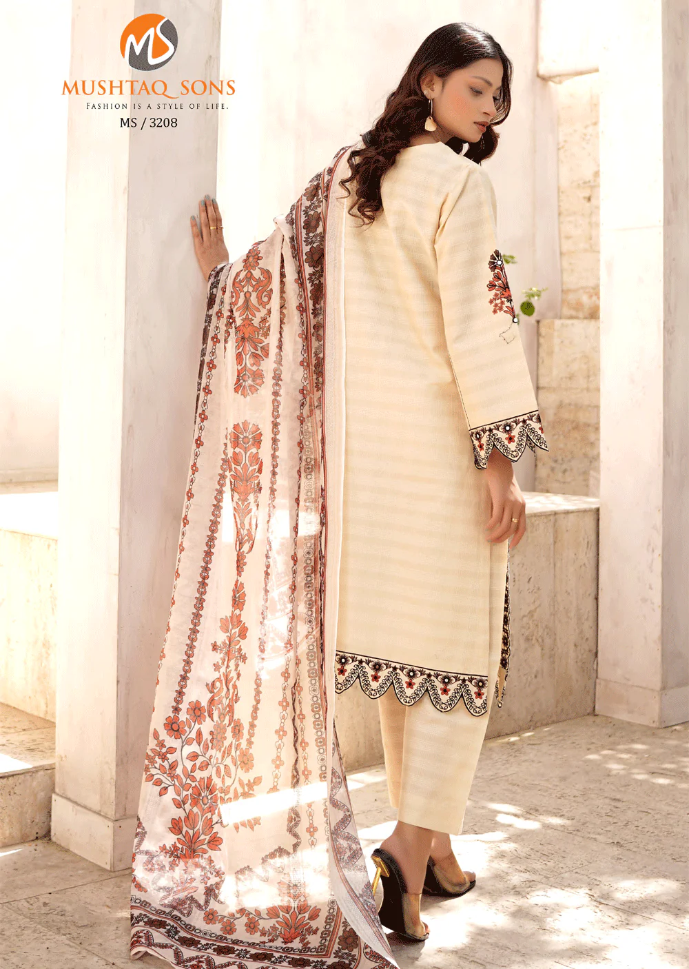 MS-3208 - Readymade - Mushtaq Sons Suit 2024 - Image 2