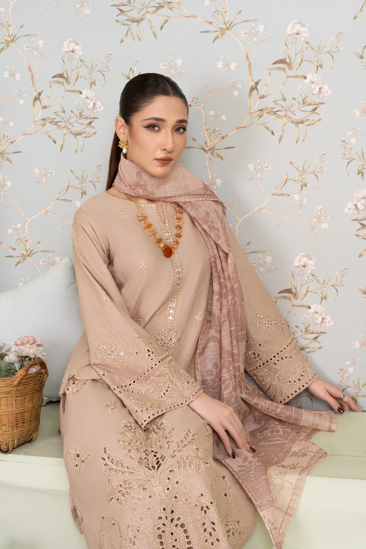 MSBMT-18 - Vanzila -Beige Readymade Outfit - 3 Piece Suit 2025 - Image 2