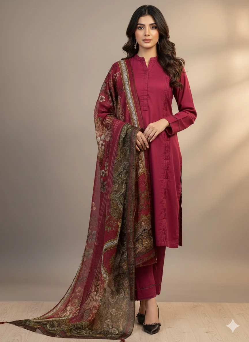 MSBMT-38 -Gulnoor- Readymade Outfit - 3 Piece Suit 2025 - Image 4