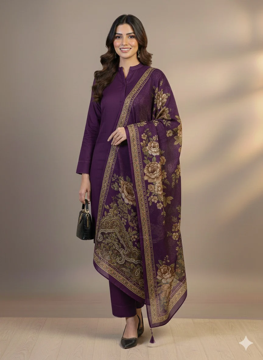 MSBMT-38 -Gulnoor- Readymade Outfit - 3 Piece Suit 2025 - Image 9