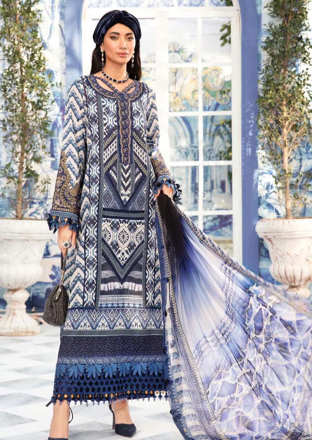 MSBTR-108-B - Readymade - Maria B MPrints Lawn Eid Collection 2024