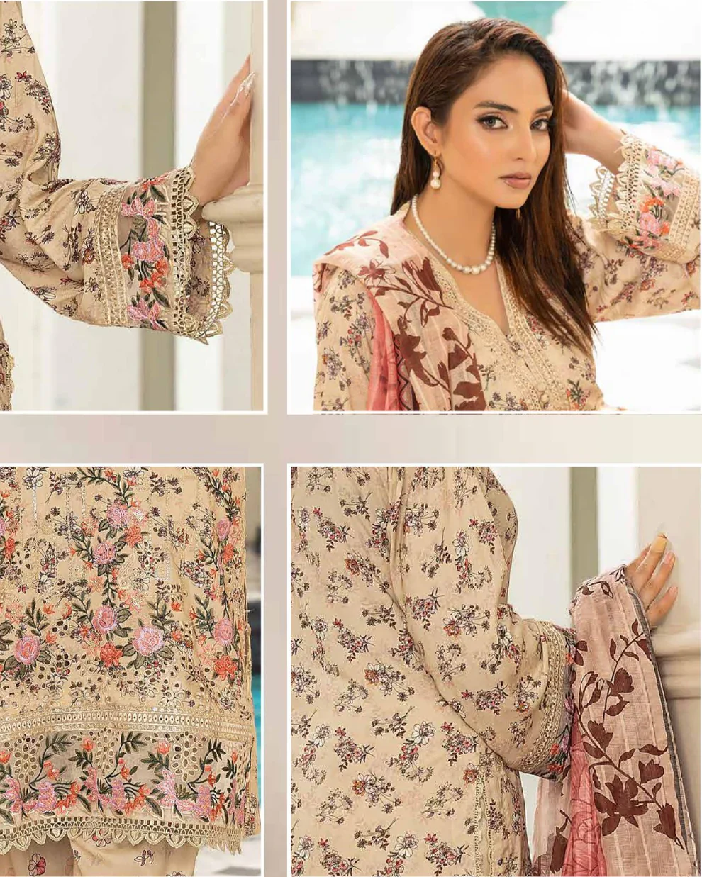 MSL-06 Readymade Munira Khazaan Linen Suit - Image 3