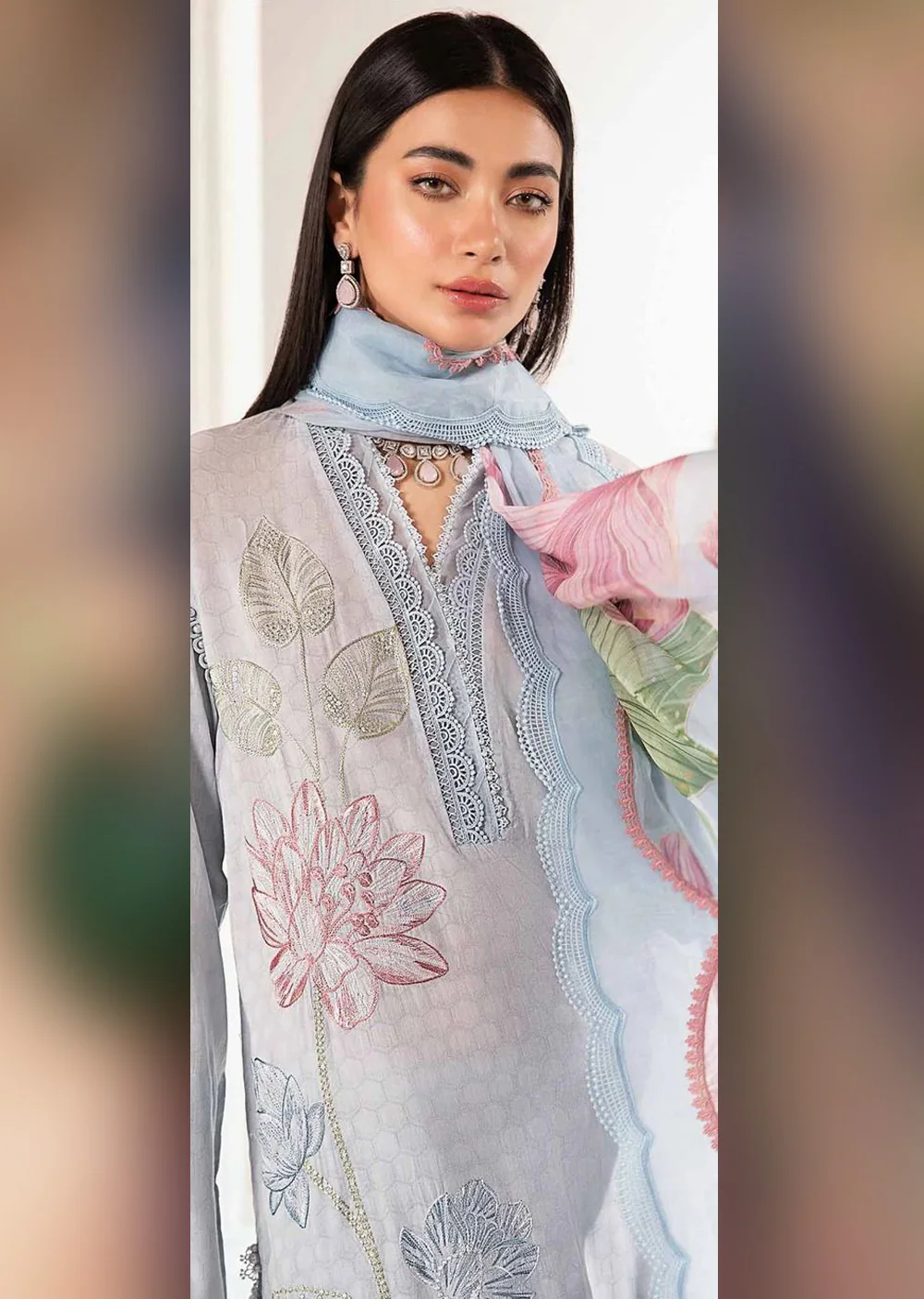 MTYC-07 - Blue - Maria B Inspired Dhanak Suit 2025 - Image 2