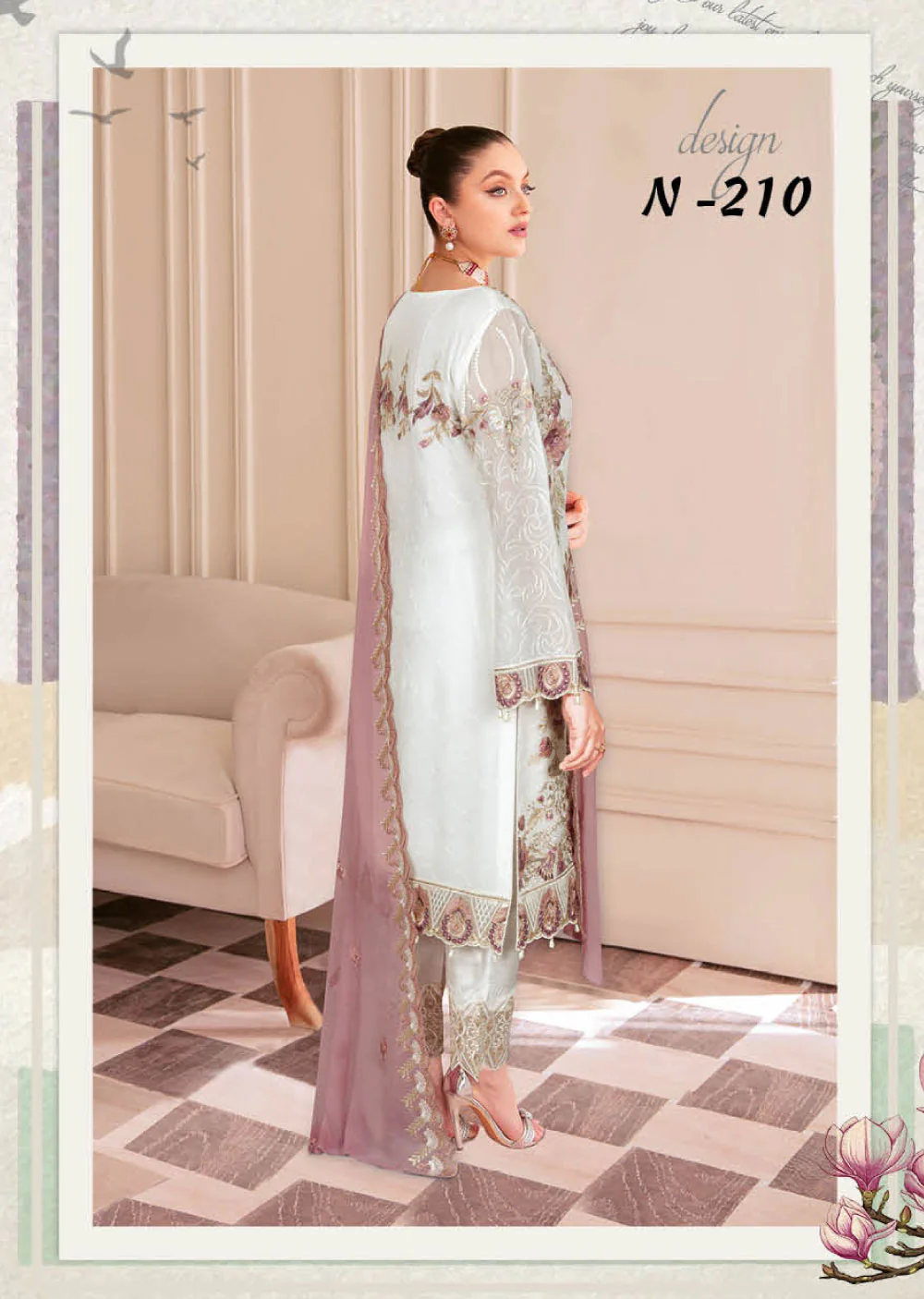 N-210-R - Readymade - Nayab Weightless Chiffon Collection Vol 2 - Image 2