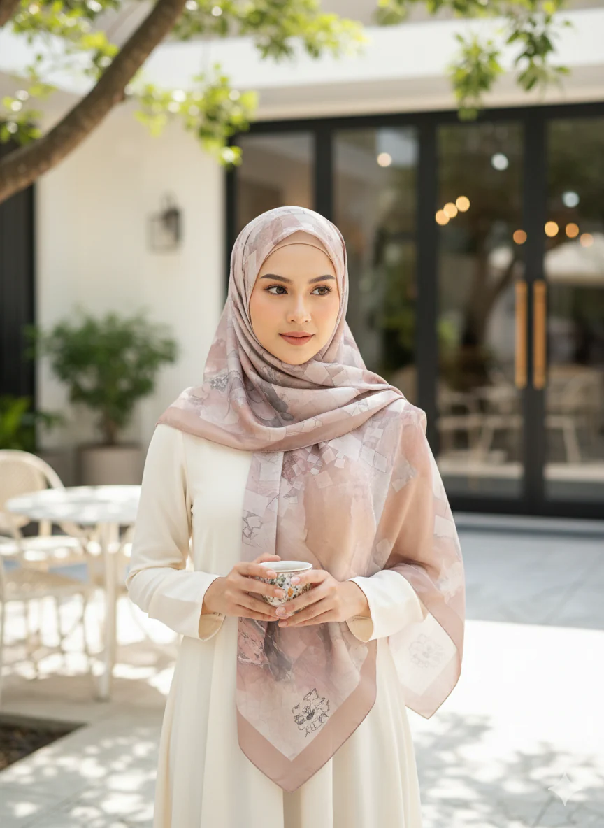 NA-142 Watercolour Silk MODAL Hijabs - Image 5