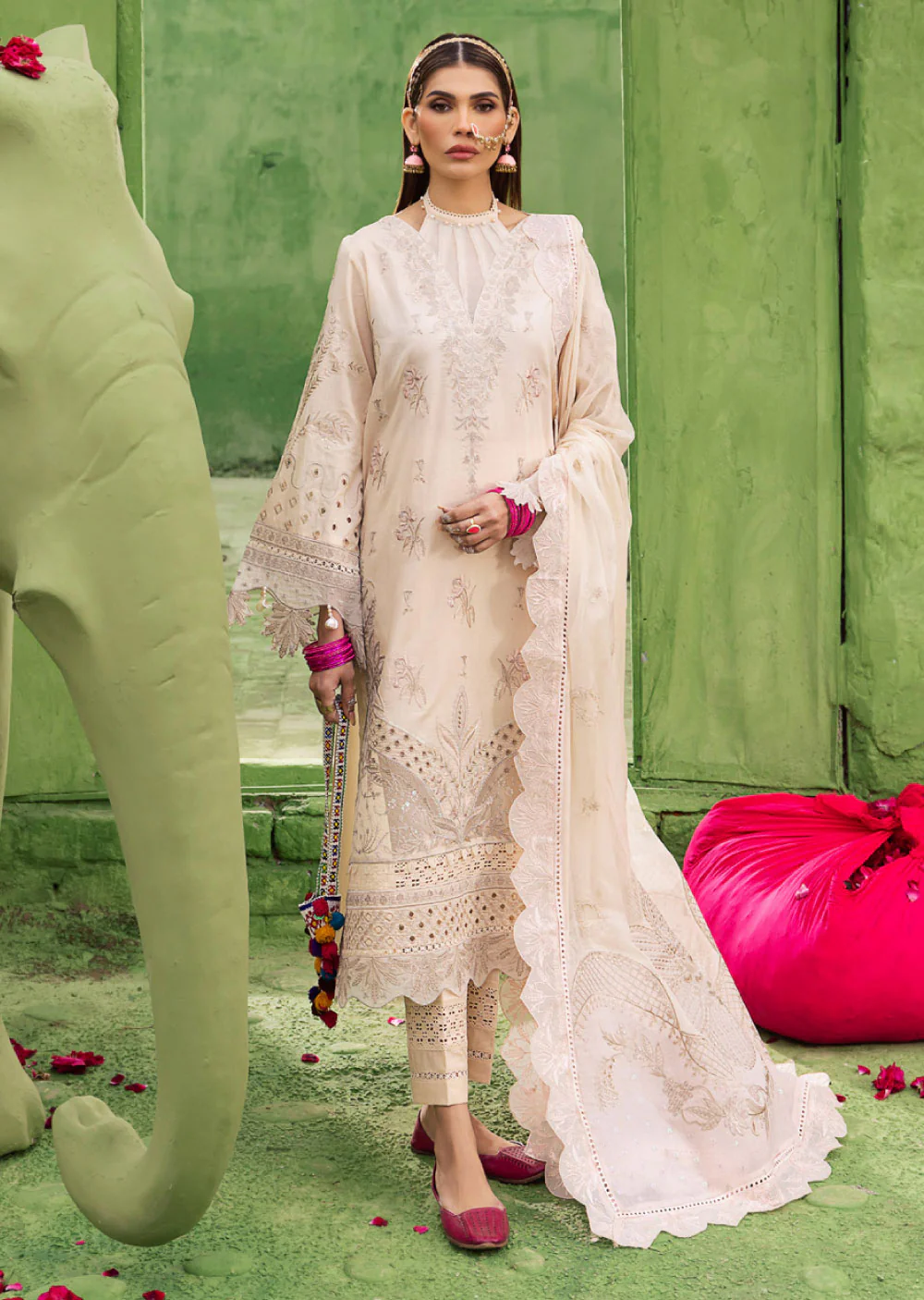 NDS-104-R - Readymade - Mela Festive Lawn Collection by Nureh 2024