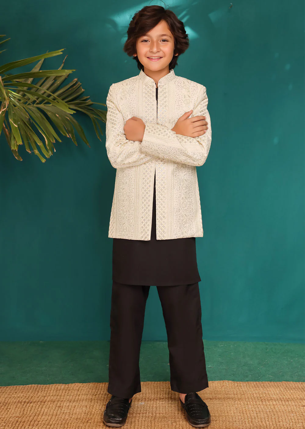 NF2105 Father & Son Off White Prince Coat - Image 8
