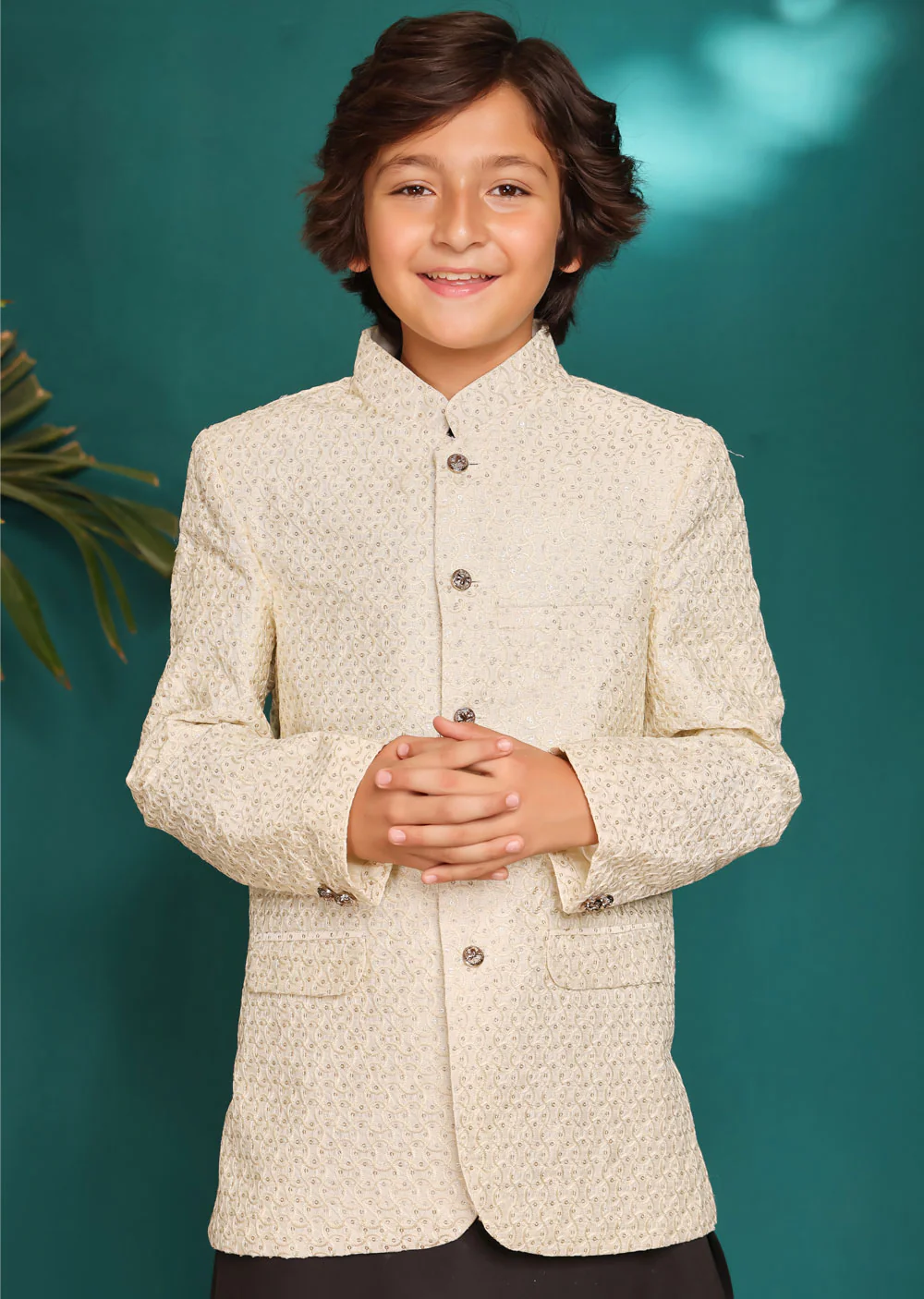 NF2106 Father & Son Off White Prince Coat - Image 6