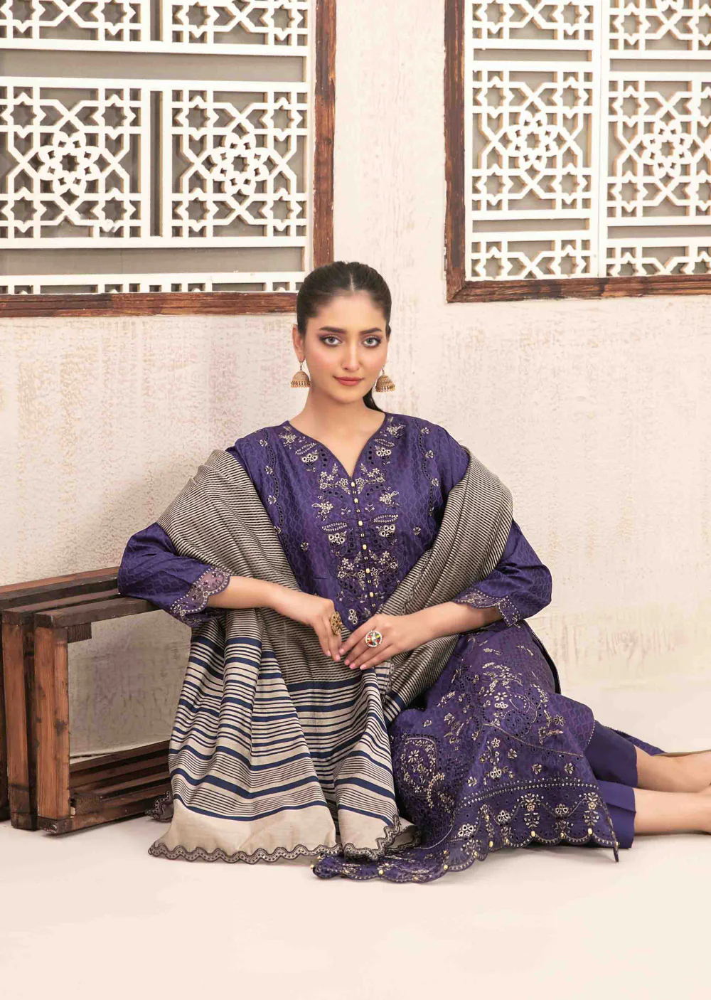 NTR-5265 - Unstitched - Nurten Fancy Embroidered Viscose Suit 2025 - Image 2