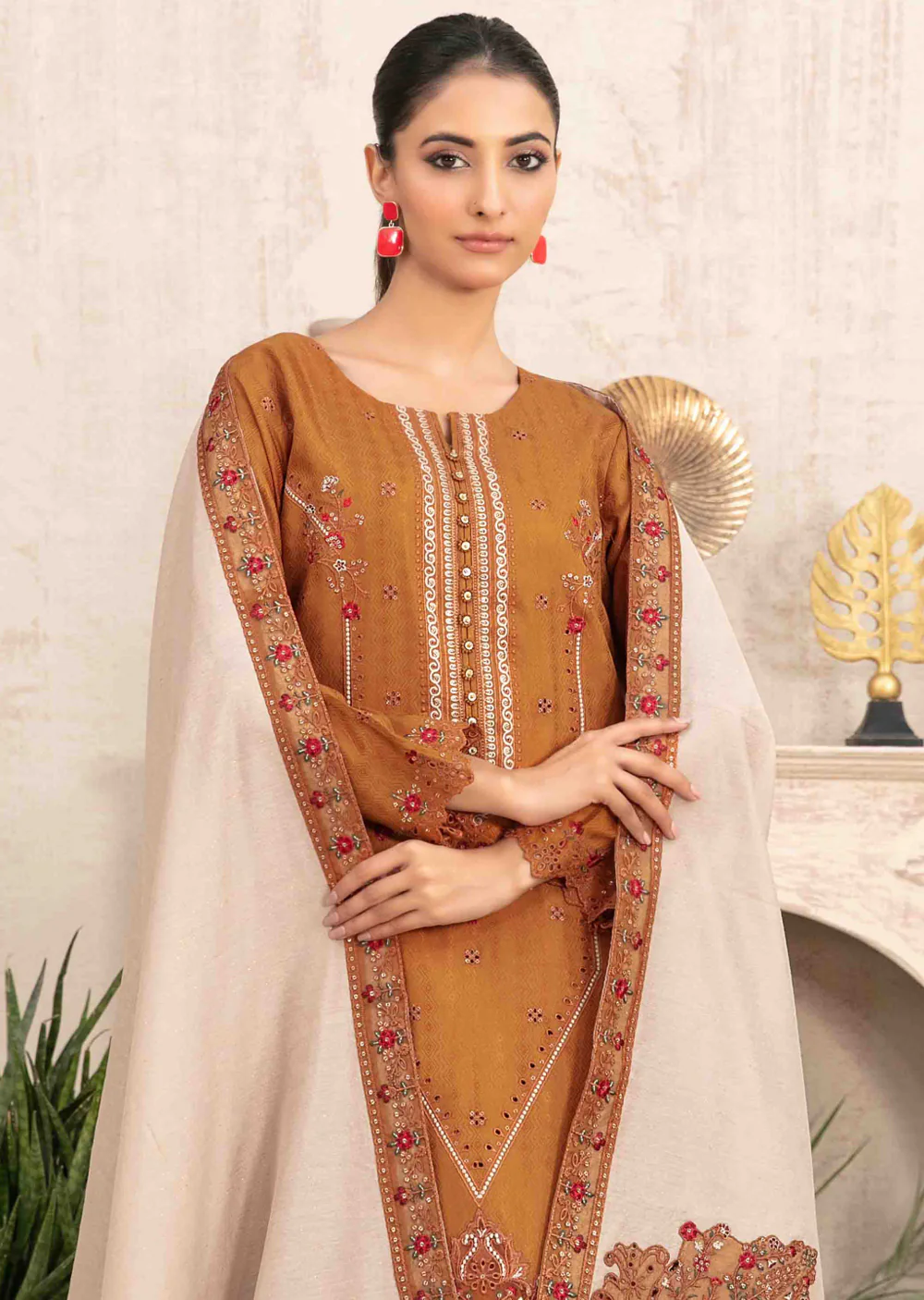 NTR-5268 - Unstitched - Nurten Fancy Embroidered Viscose Suit 2025 - Image 2