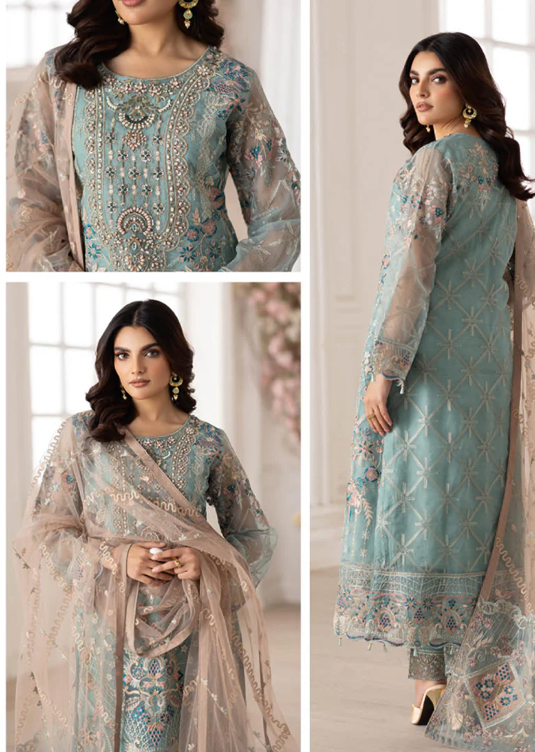 P-203 - Ready Made - Dastoor by Ramsha Luxury Organza Vol 2 - Image 3