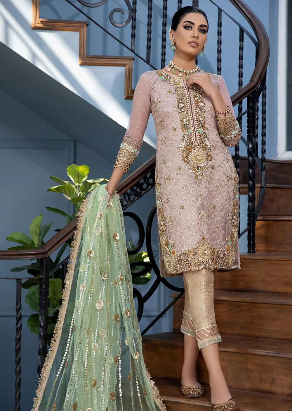 P-221 - Rose Gold - Readymade - Basics by Khuda Ameer Creations 2024