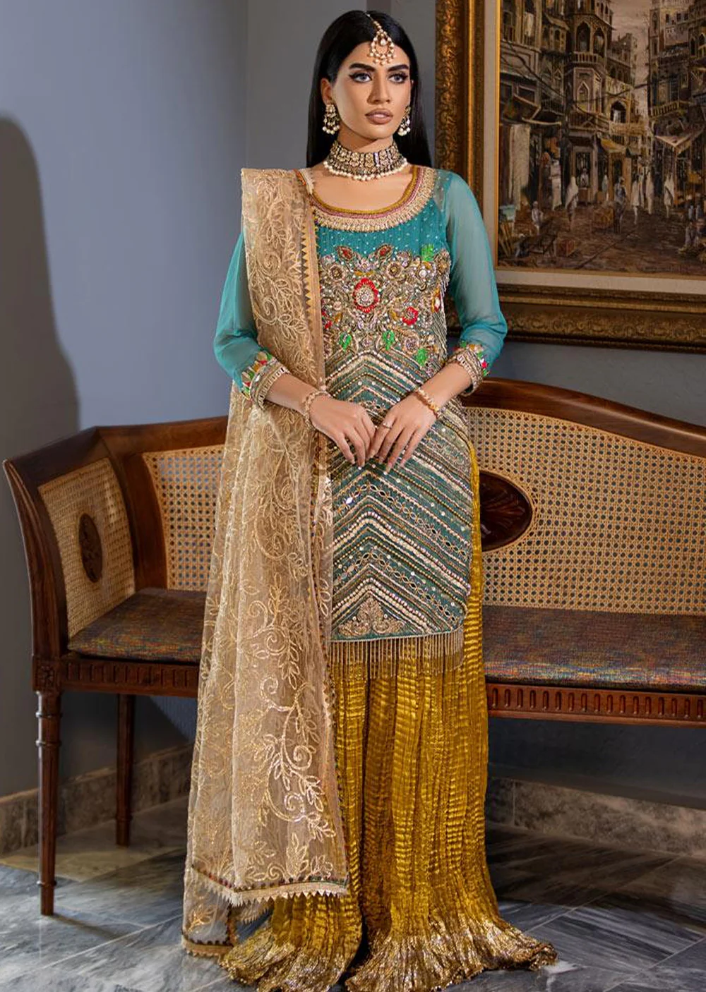 P-224 - Ferozi - Readymade - Khuda Ameer Ouftit - Image 2