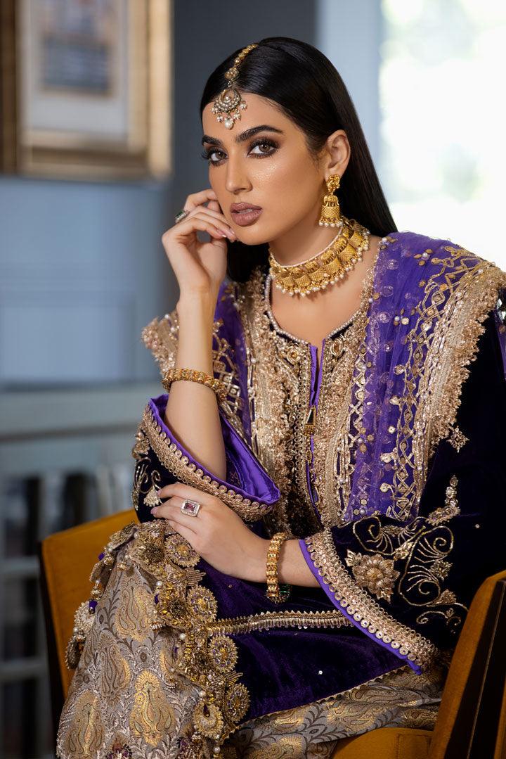 P-225 Indigo Velvet Readymade Khuda Ameer Creations 2024 - Image 3