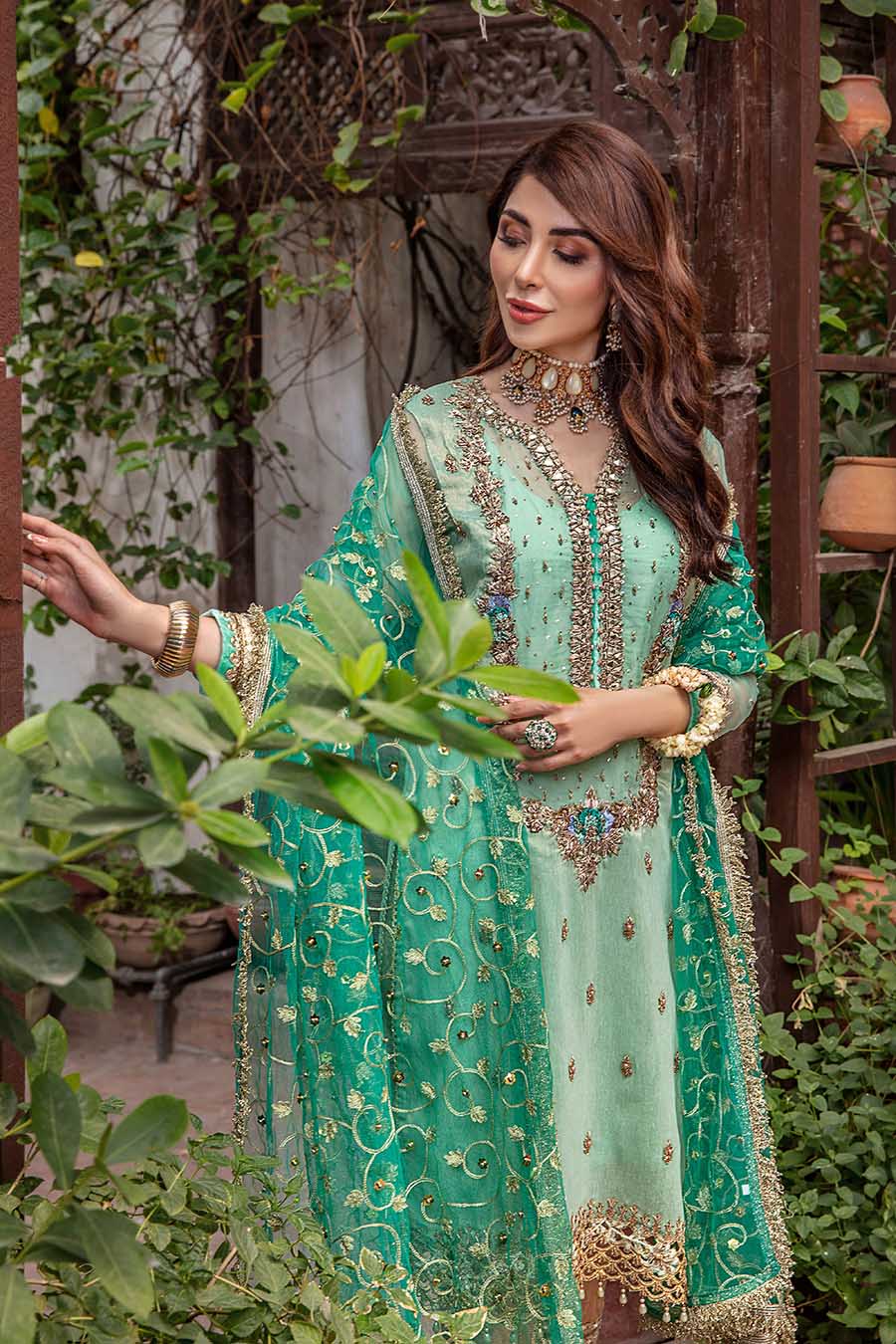P-235 Turquoise Readymade Khuda Ameer Creations 2024 - Image 3
