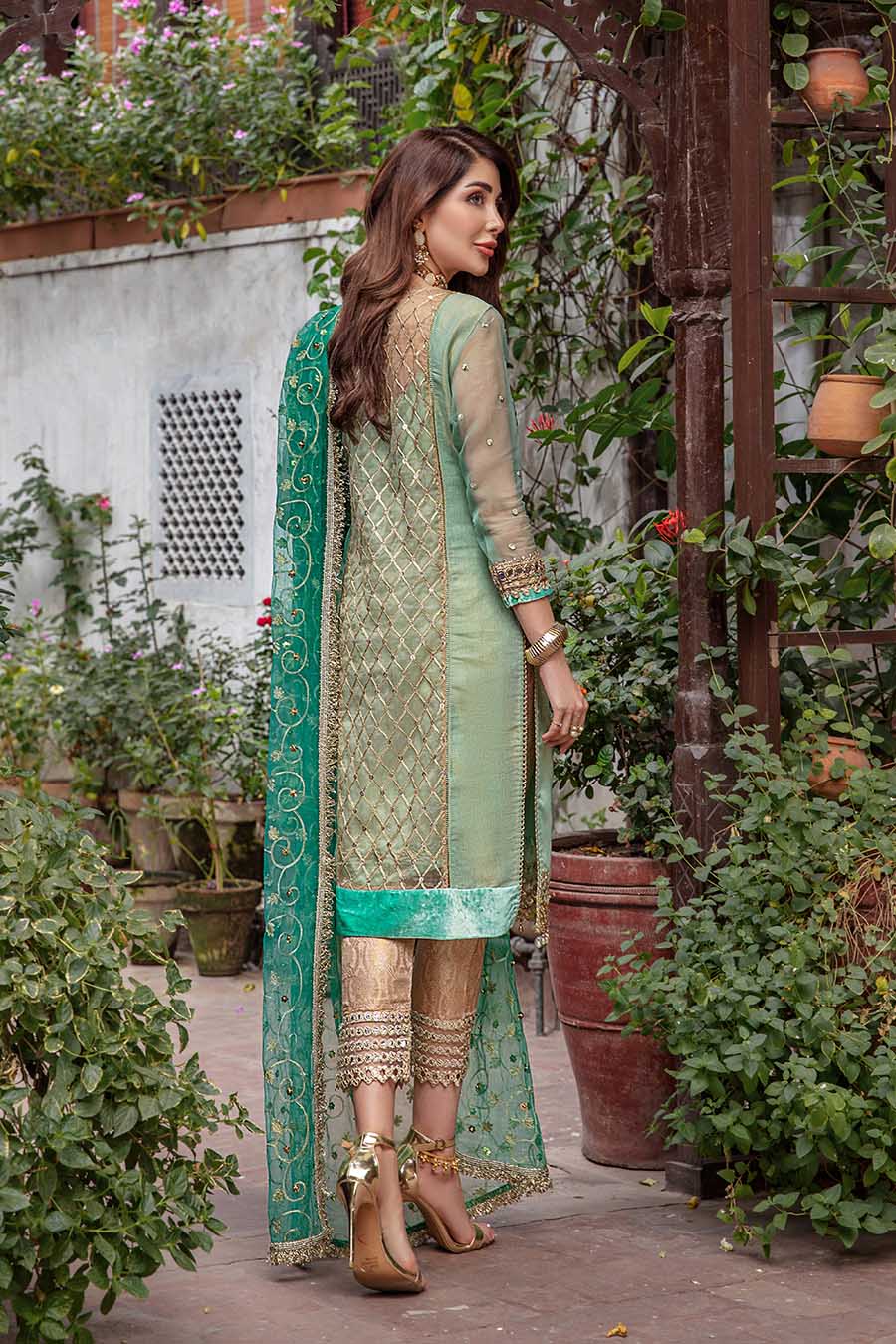 P-235 Turquoise Readymade Khuda Ameer Creations 2024 - Image 5