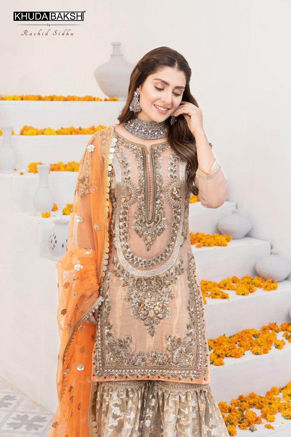 Z-225 -gold Readymade - Khuda Ameer Creations 2024 - Image 2