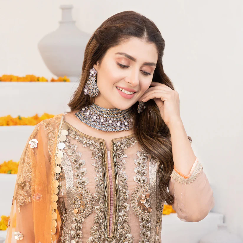Z-225 -gold Readymade - Khuda Ameer Creations 2024 - Image 3
