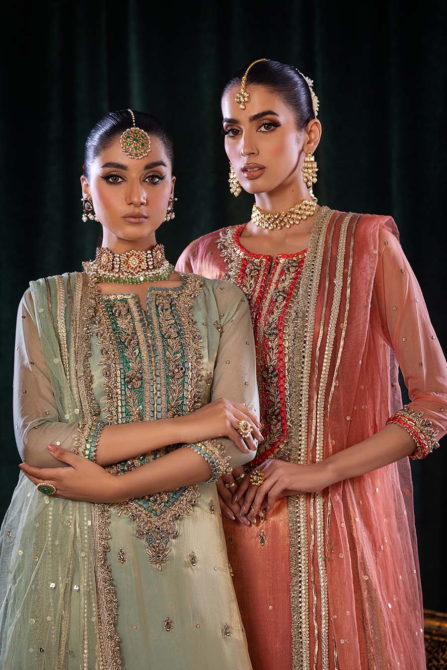P-254 Green Readymade Khuda Ameer Creations 2024 - Image 3